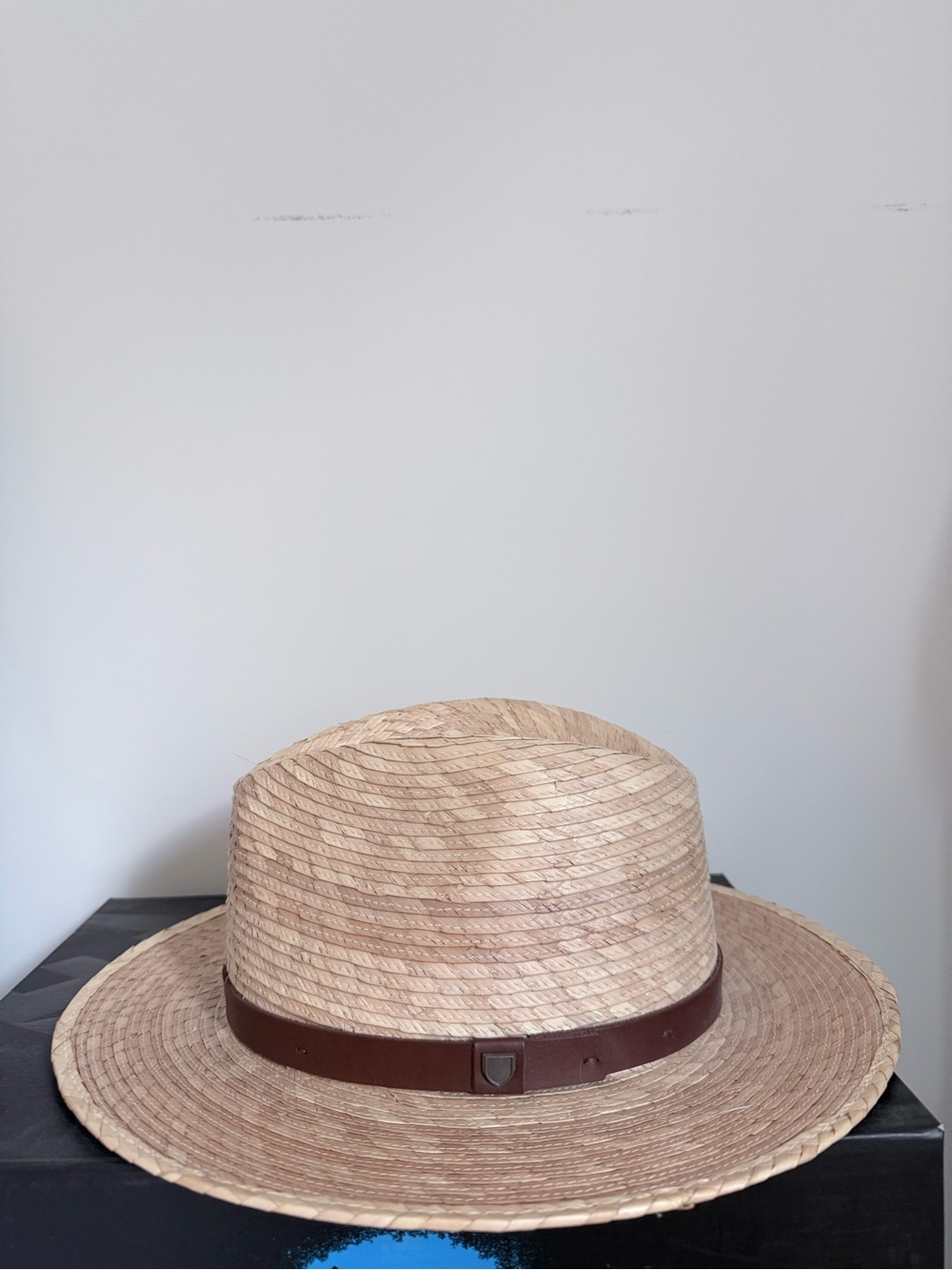 Brixton Messer Unisex Natural Straw Hat with Brown Band